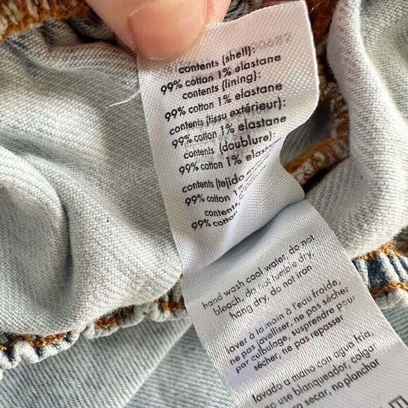 WEWOREWHAT Cropped Denim Top Super Light Flare Cuff Sleeves Size Small S Stretch - Picture 10 of 12